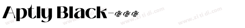 Aptly Black字体转换